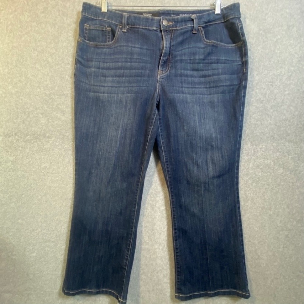 Simply Vera Vera Wang Bootcut Jeans Women's 18W Blue Stretch Mid Rise Denim EUC